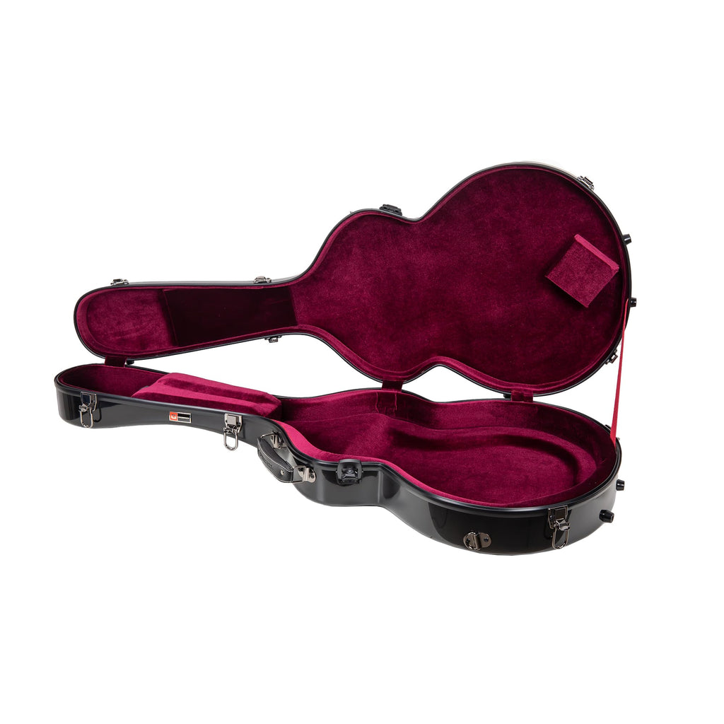 Black Fiberglass Semi-Hollow & Hollowbody Electric Guitar Case E218