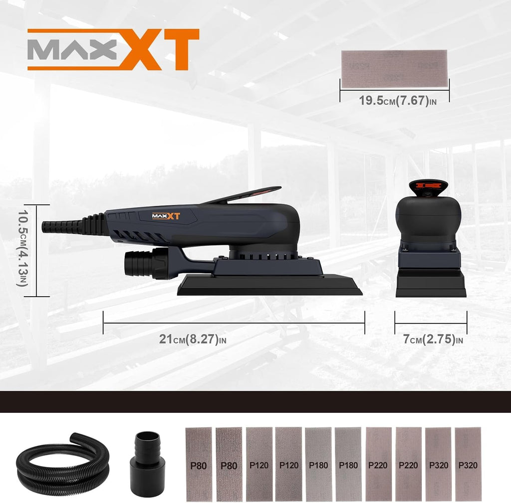 Brushless 3mm Orbital Sander 350W Variable Speed with 10 Sanding Paper V87439
