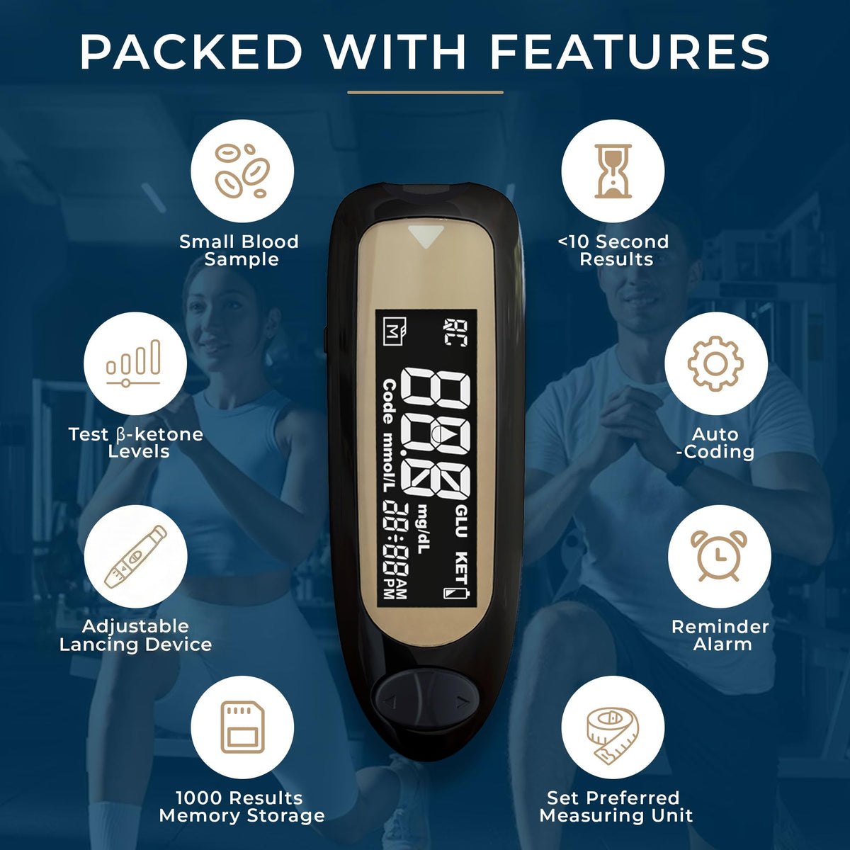 ß-Ketone Testing Kit + 40 Keto Strips + 40 GLU Strips L61301