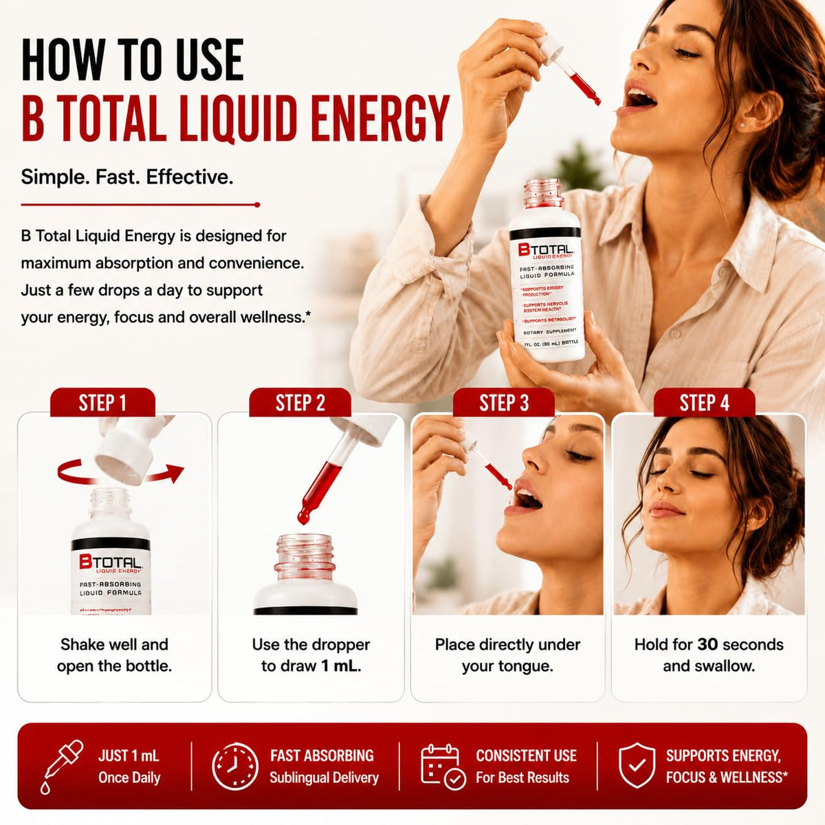 Vitamin B Complex Liquid Drops, B12, Berry, 2 fl oz T8009
