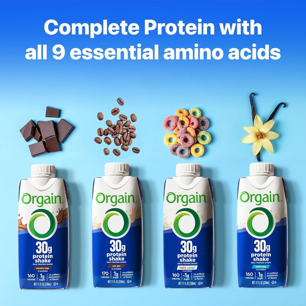 30g High Protein Shake Chocolate Fudge & Vanilla Bean 11 Fl Oz 2 Pack of 12 K231928