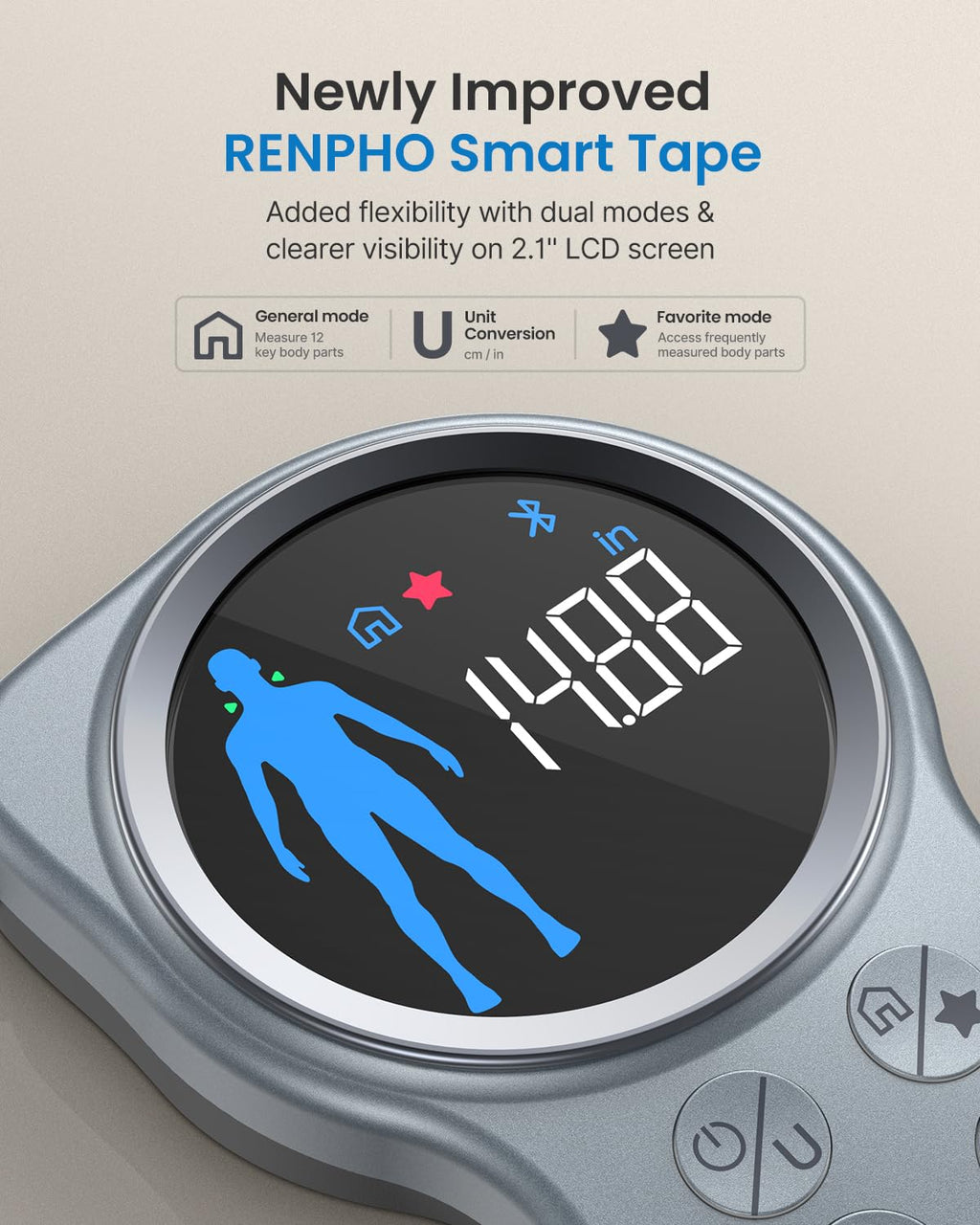 Smart Tape with Large Display, Scale with BMI A9738