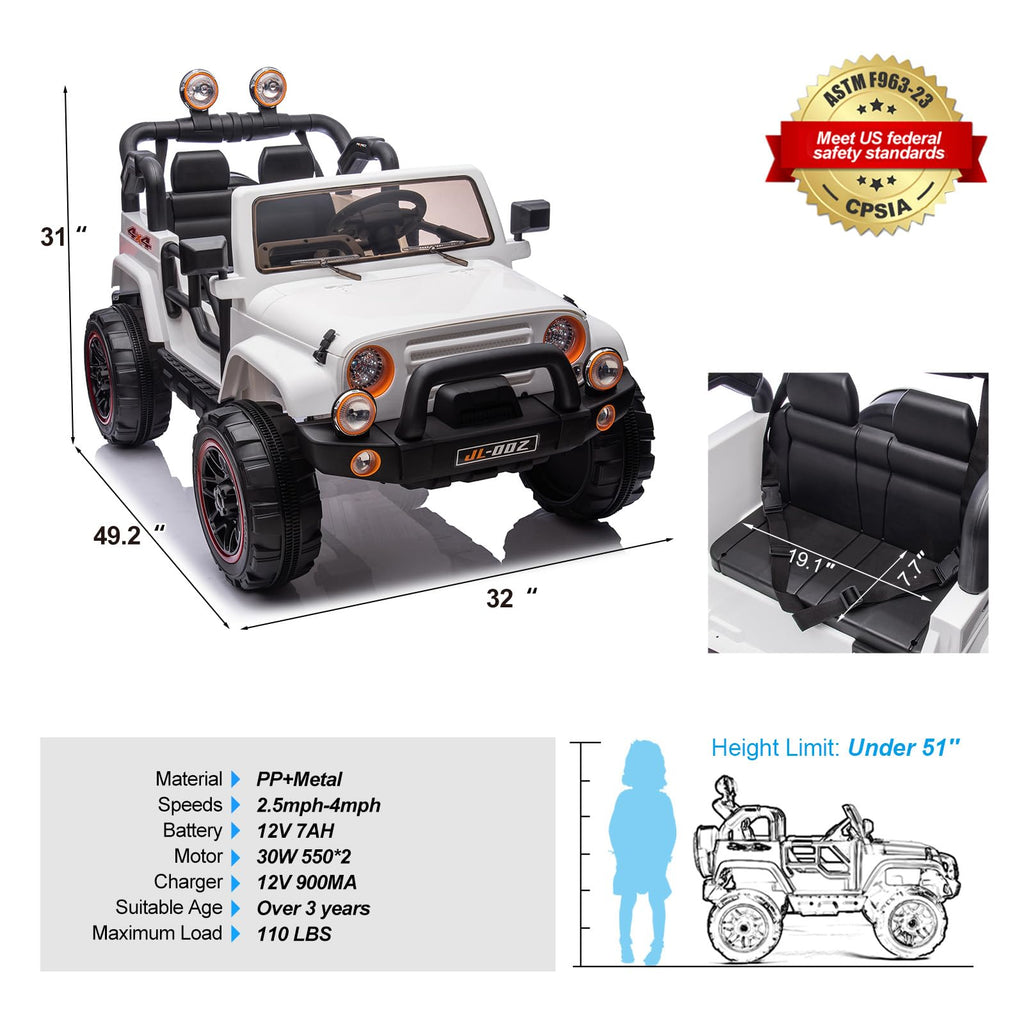 2 Seater 12V Ride On Truck Y3237