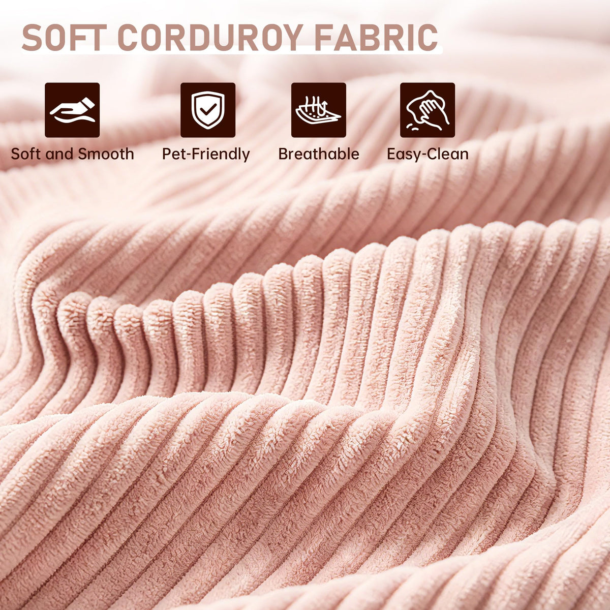 Pink 3-in-1 Convertible Folding Sofa Bed P9829