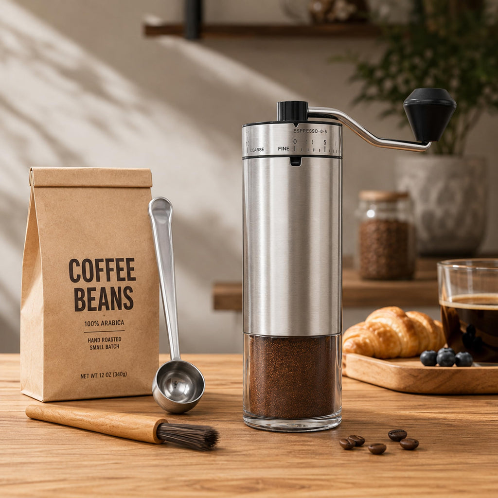 Manual Coffee Grinder with 40 Adjustable Settings, Ceramic Conical Burr, 30g Capacity V51636