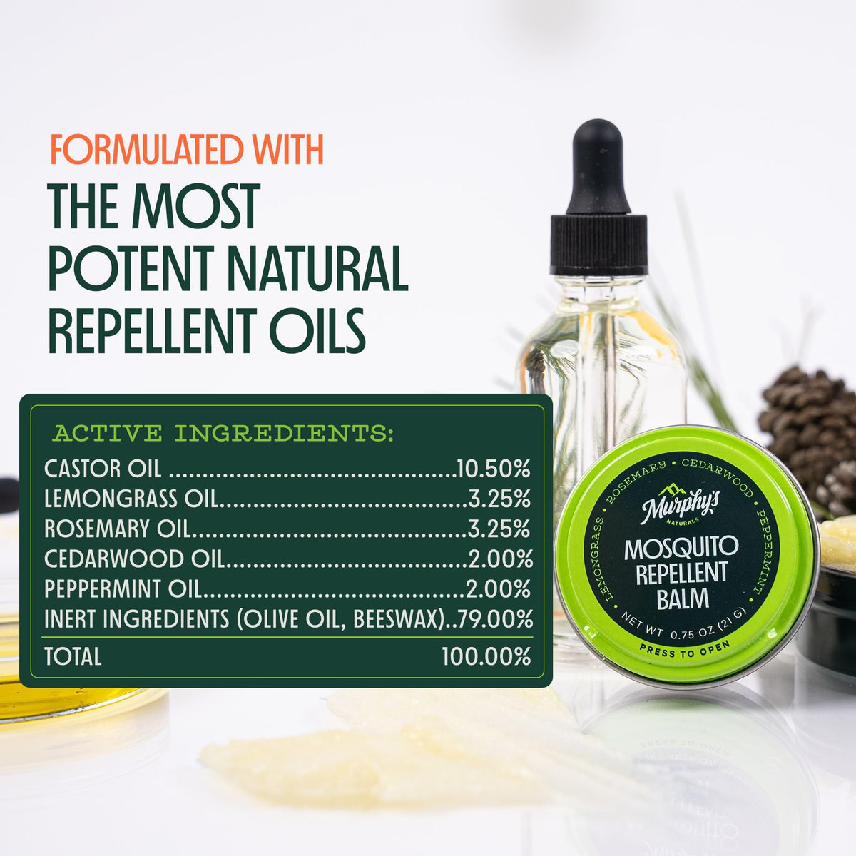 Plant-Based Mosquito Repellent Balm 2 oz K9164