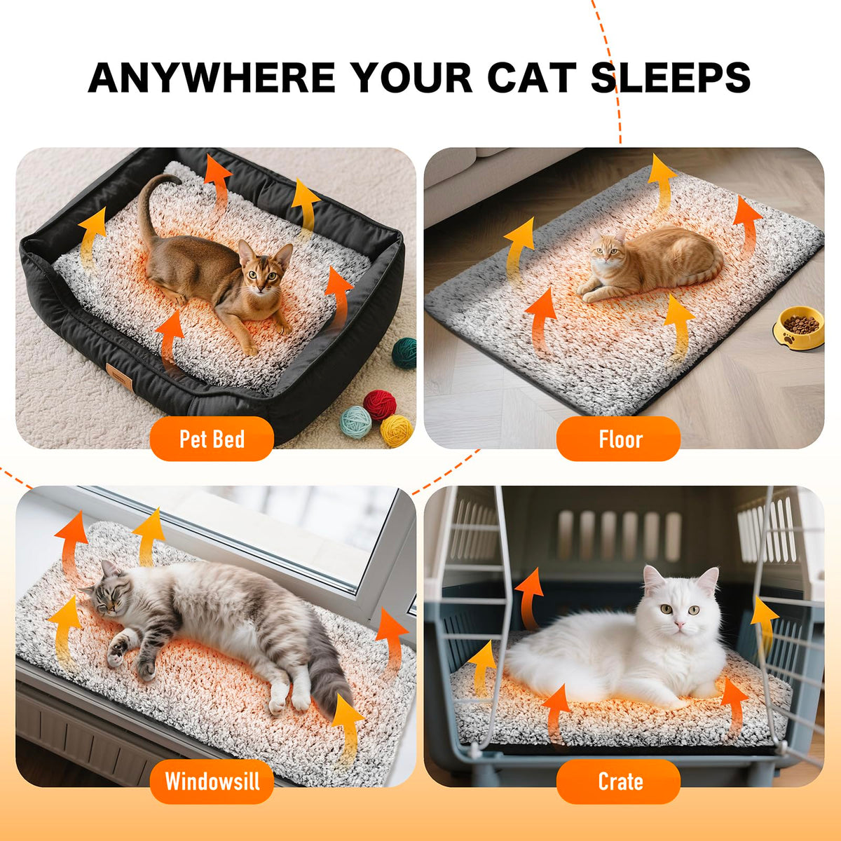 Self Warming Cat Bed 15 x 19 In T57324