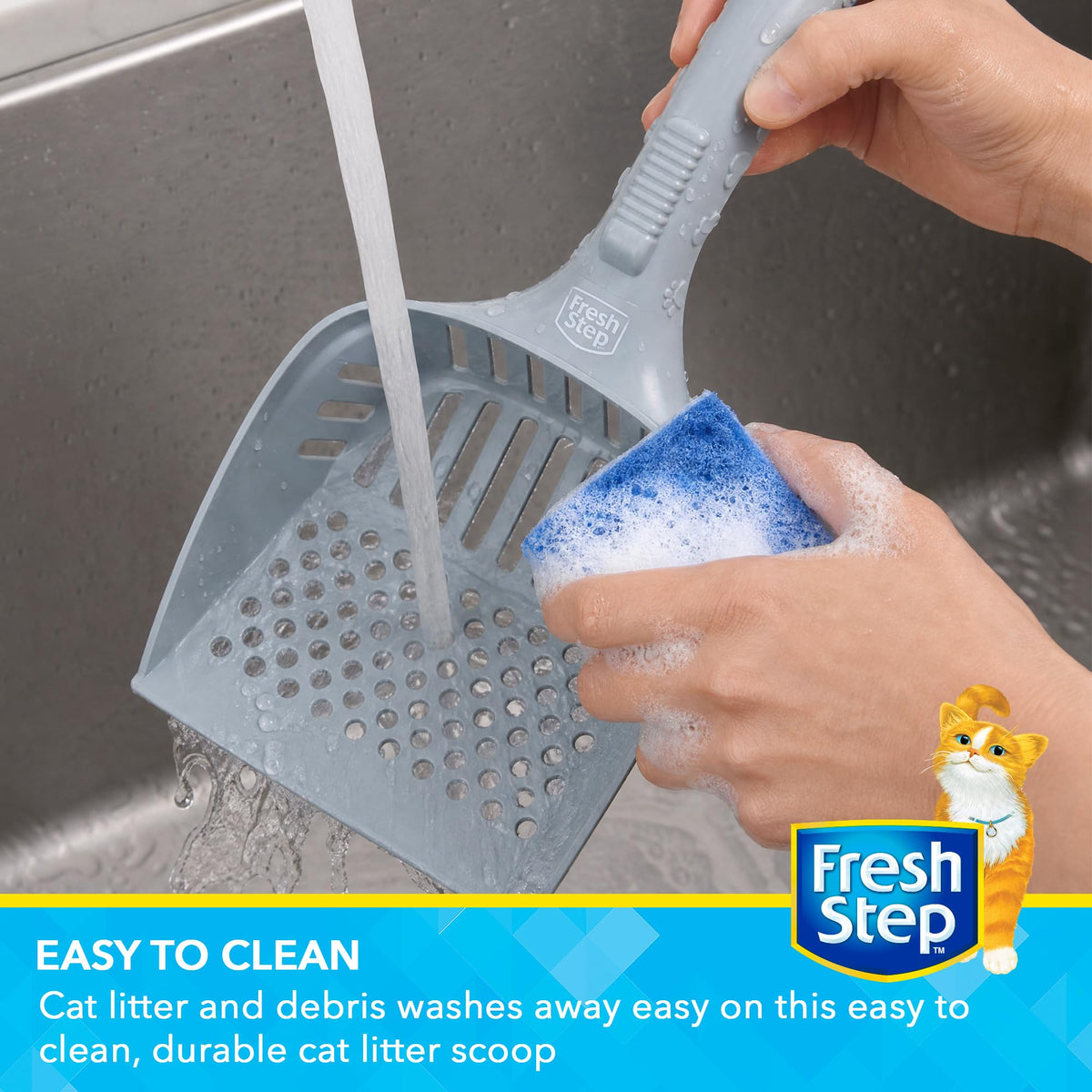 Cat Litter Scoop with Ergonomic Handle, 2-Pack Z8192