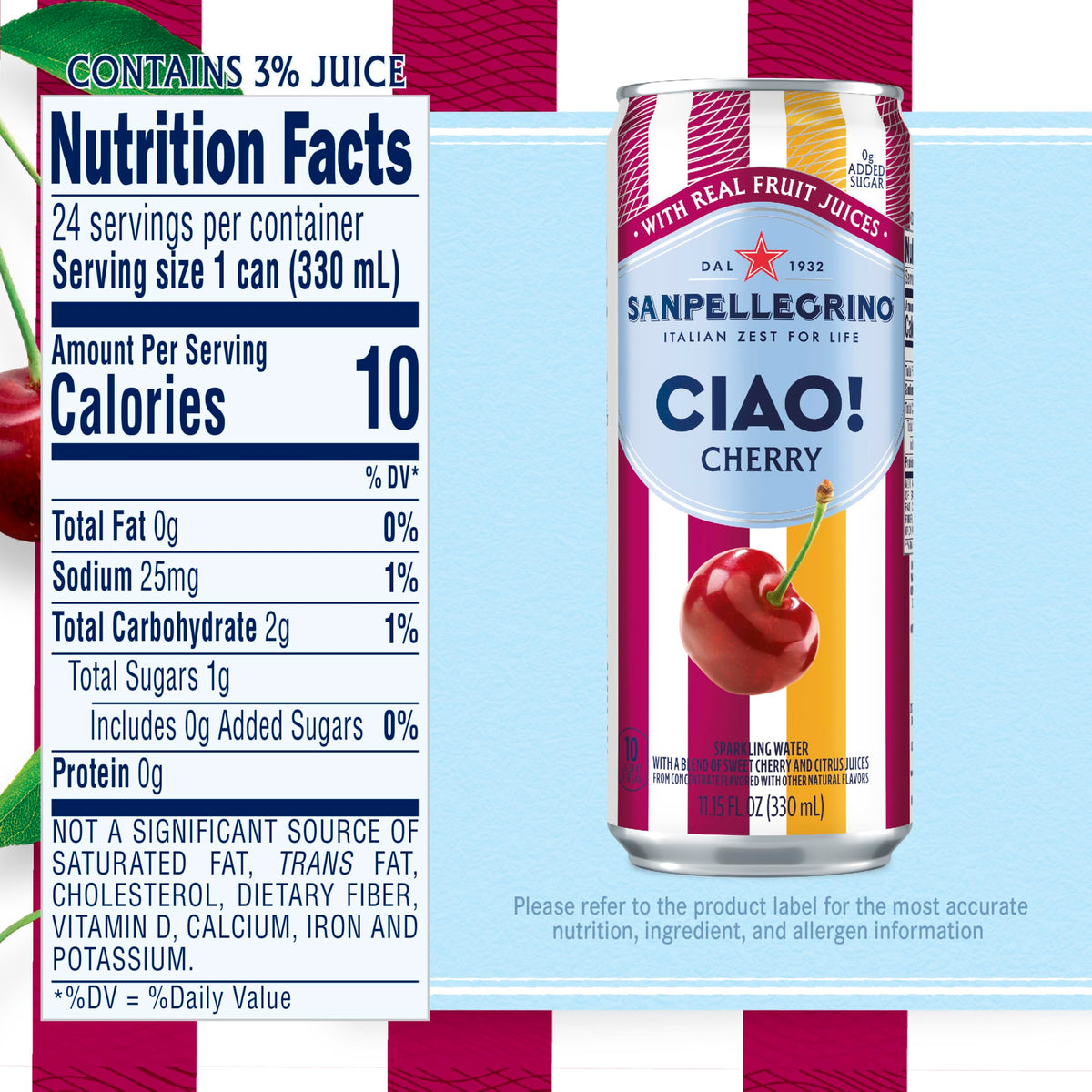 Cherry Sparkling Water 24 Pack X43473