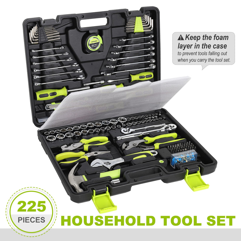 225-Piece Home Repairing Tool Kit with Tool Box W4492
