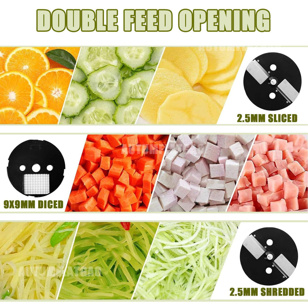 4 in 1 Electric Vegetable Chopper with 4 Stainless Steel Blades P31601
