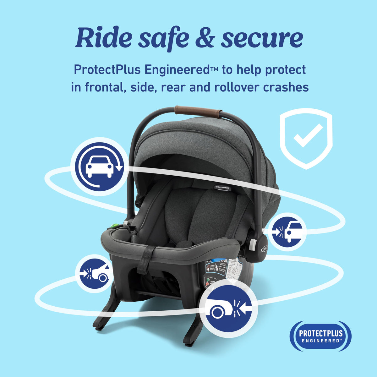 Infant Car Seat with Canopy, Rear Facing, Lightweight Q361851