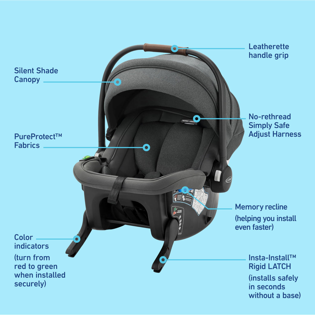 Infant Car Seat with Canopy, Rear Facing, Lightweight Q361851