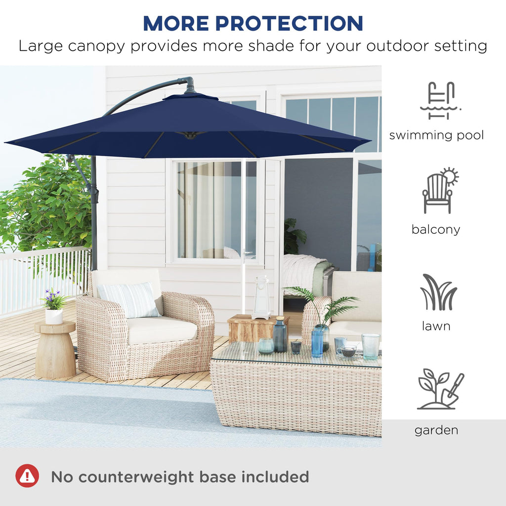 10' Cantilever Tilt Offset Patio Umbrella H293
