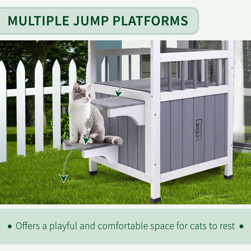 Large Wooden Insulated Outdoor Cat House C209