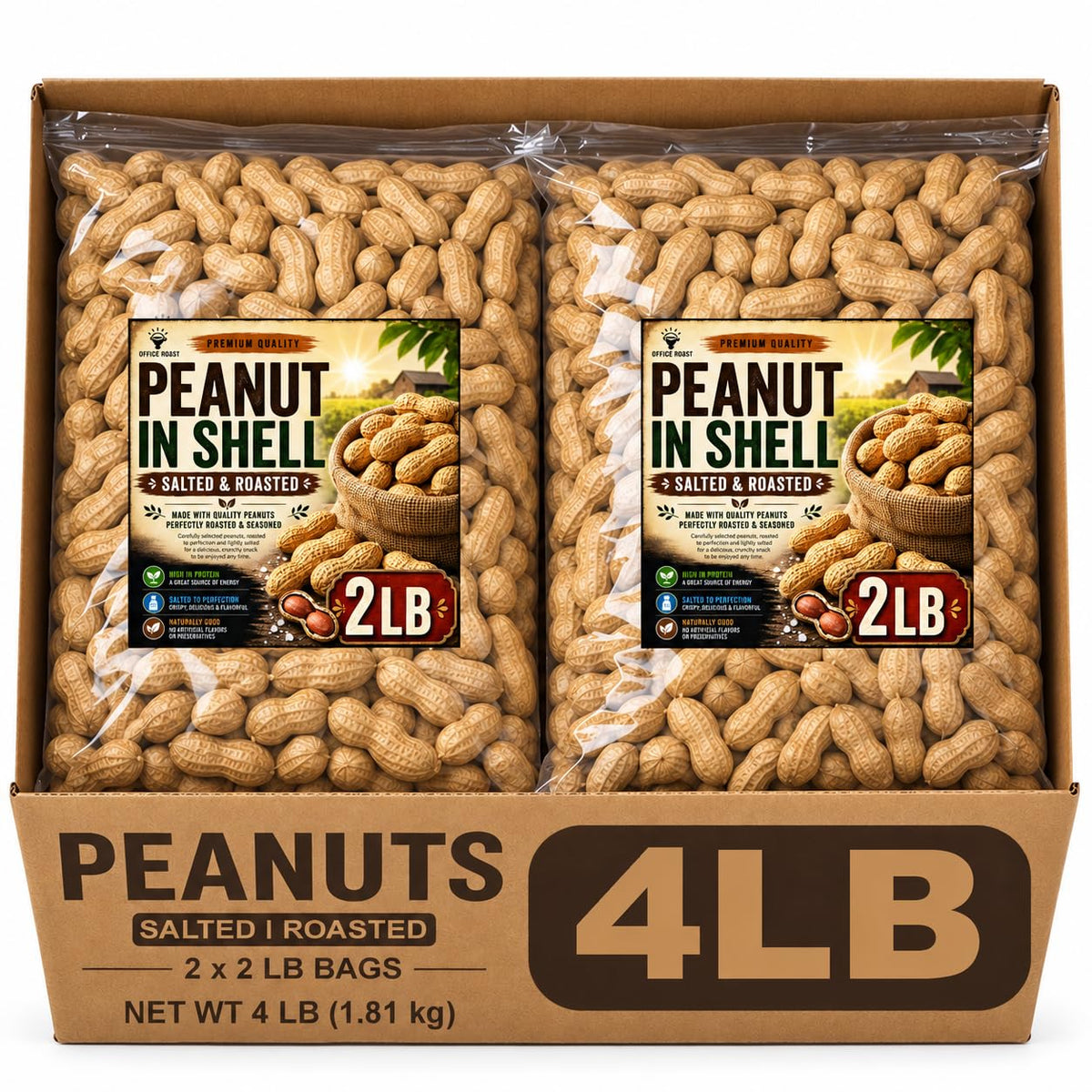 Roasted Salted Peanuts In Shell 4 LB P62582