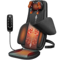 Black Shiatsu Back Massager Chair Pad with 4-Zone Heat M207977