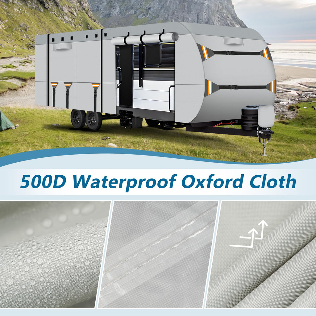 22-24 ft 500D Oxford Waterproof Travel Trailer Cover M36607