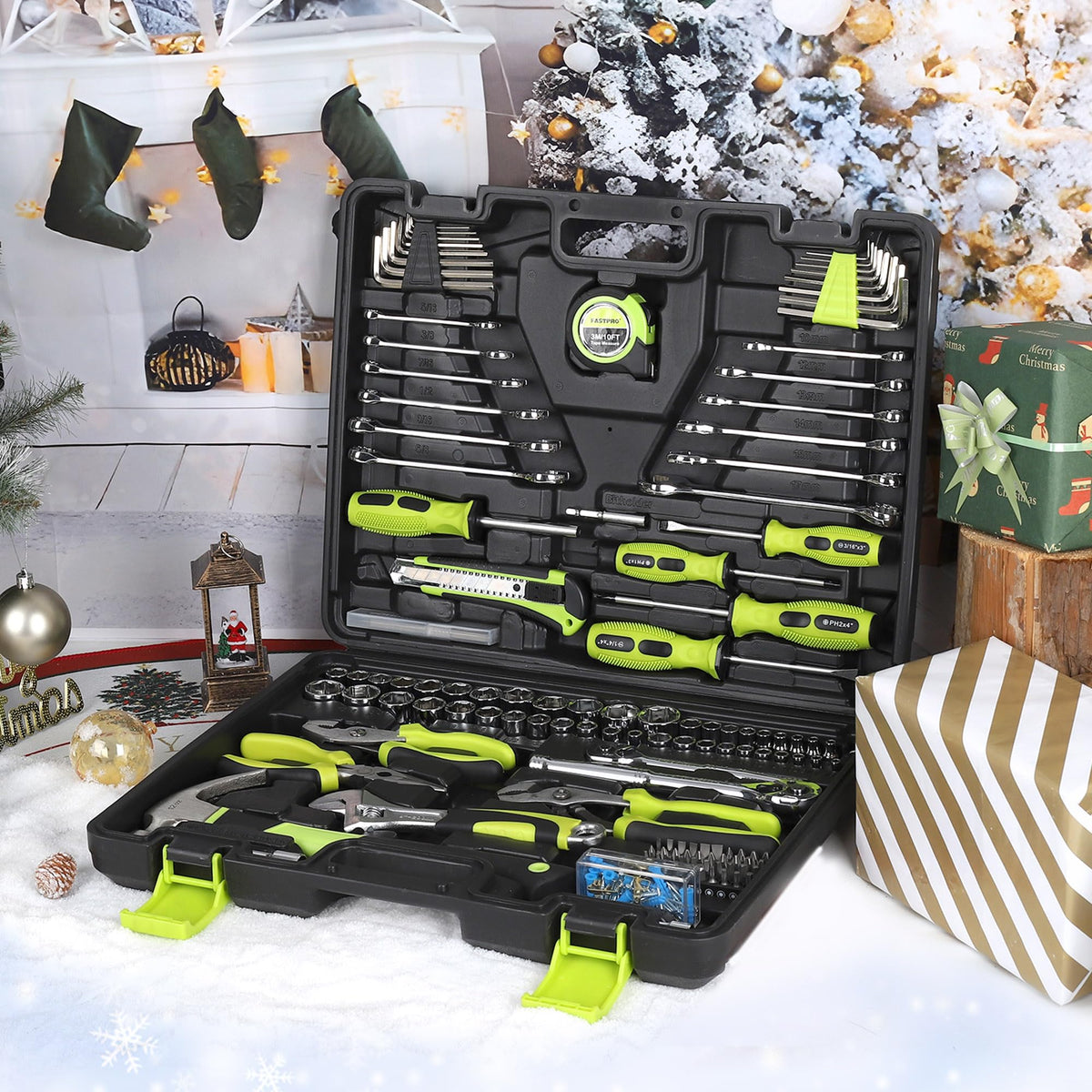 225-Piece Home Repairing Tool Kit with Tool Box W4492