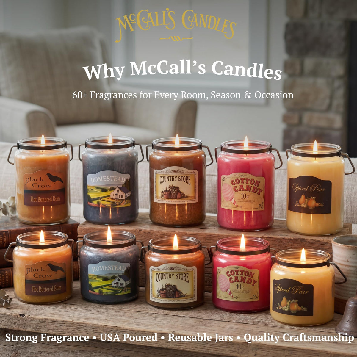16 oz Two-Wick Vanilla Scented Candle S540825