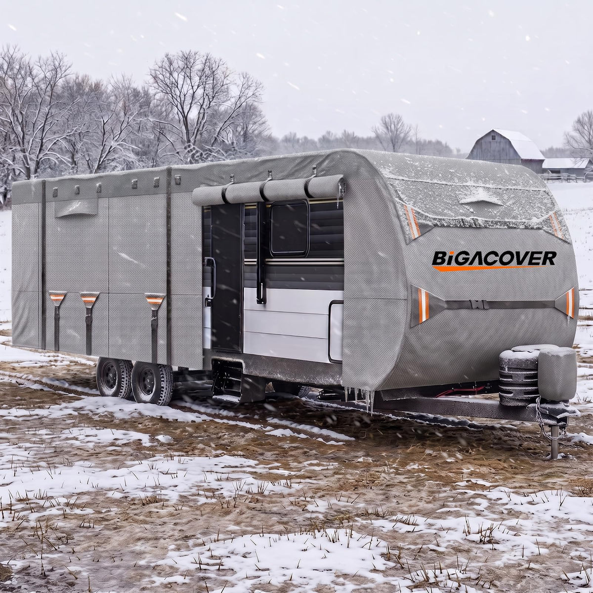 22-24 ft 500D Oxford Waterproof Travel Trailer Cover M36607