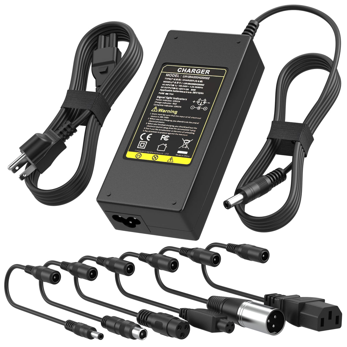42V 2A Electric Scooter Charger for 36V Lithium Ion Battery X735