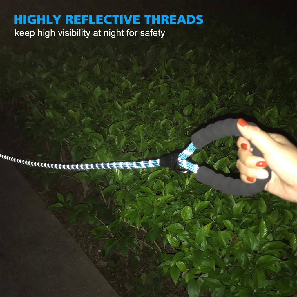 Reflective Padded Dog Collar with Neoprene, Medium, Turquoise O1556
