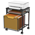 Rolling File Cabinet Cart with Storage Drawer and Lockable Wheels V745206