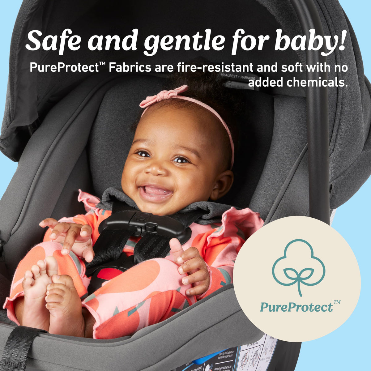Infant Car Seat with Canopy, Rear Facing, Lightweight Q361851