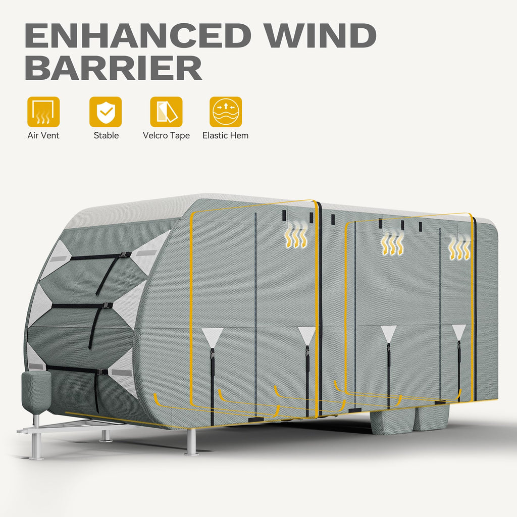 20-22FT Waterproof Rip-Stop Travel Trailer Cover B5648