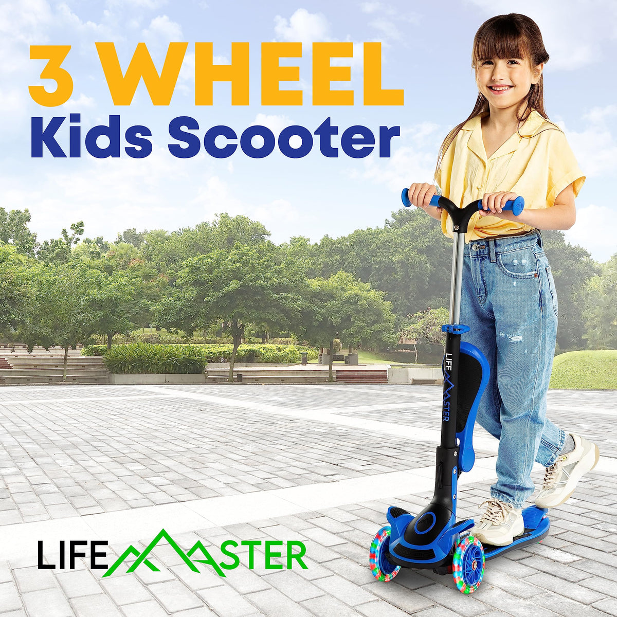 3 Wheel Foldable Kids Scooter with LED Wheels T665